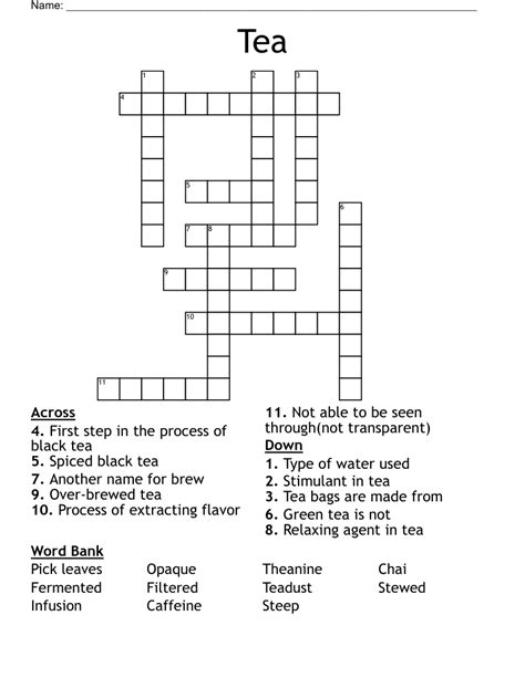 spiced indian tea crossword